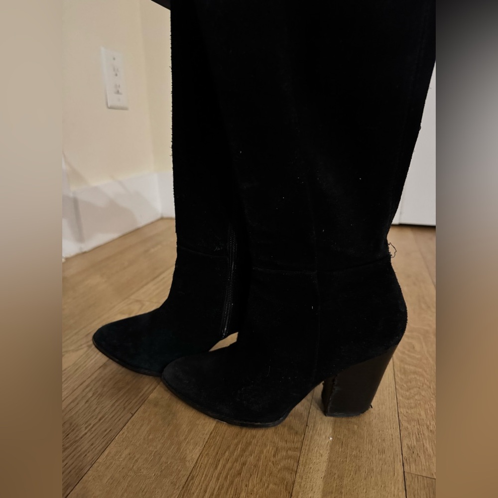 Aldo Black Suede Thigh-High Boots | Size 7 - Picture 11 of 11